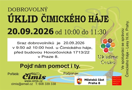 Úklid Čimického háje 2026