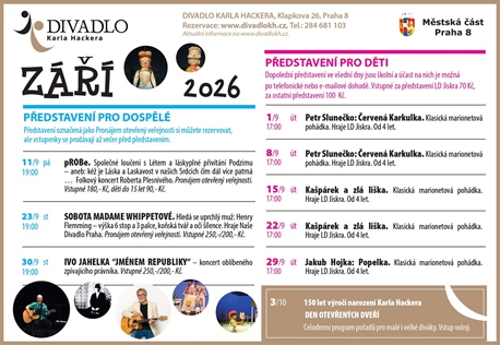 Divadlo Karla Hackera září 2026