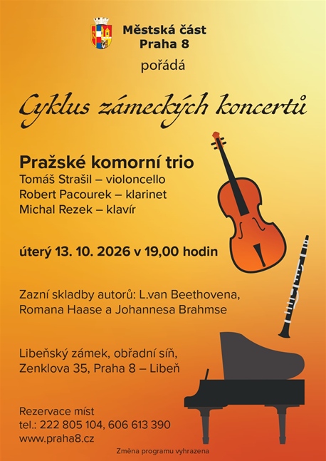 Cyklus zámeckých koncertů - Pražské komorní trio