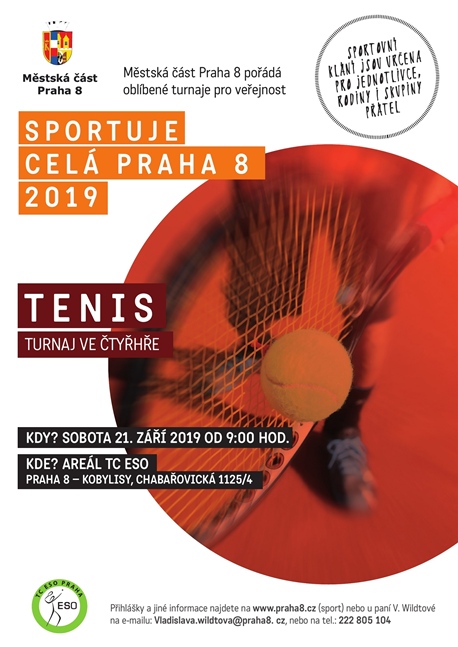 Sportuje celá Praha 8 – tenis 2019