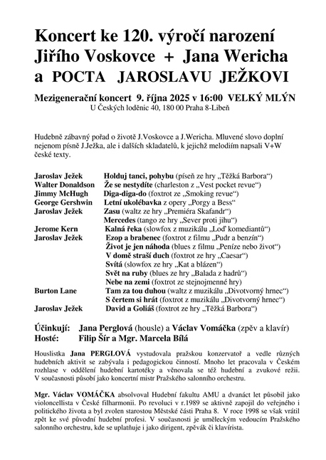 Pocta Jaroslavu Ježkovi program