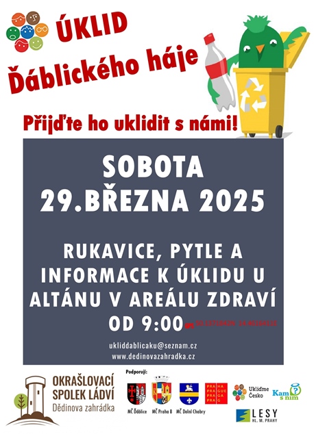 Úklid Ďáblického háje 2025