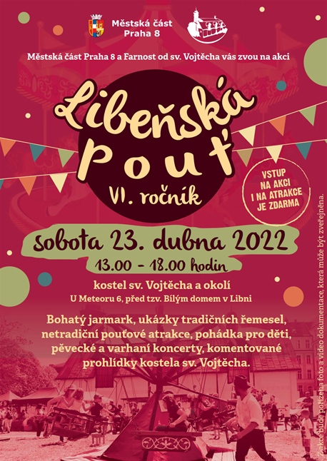Libeňská pouť, 23. dubna 2022, kostel sv. Vojtěcha a okolí
