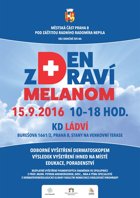 Den zdraví – melanom, čtvrtek 15. září 2016 v KD Ládví